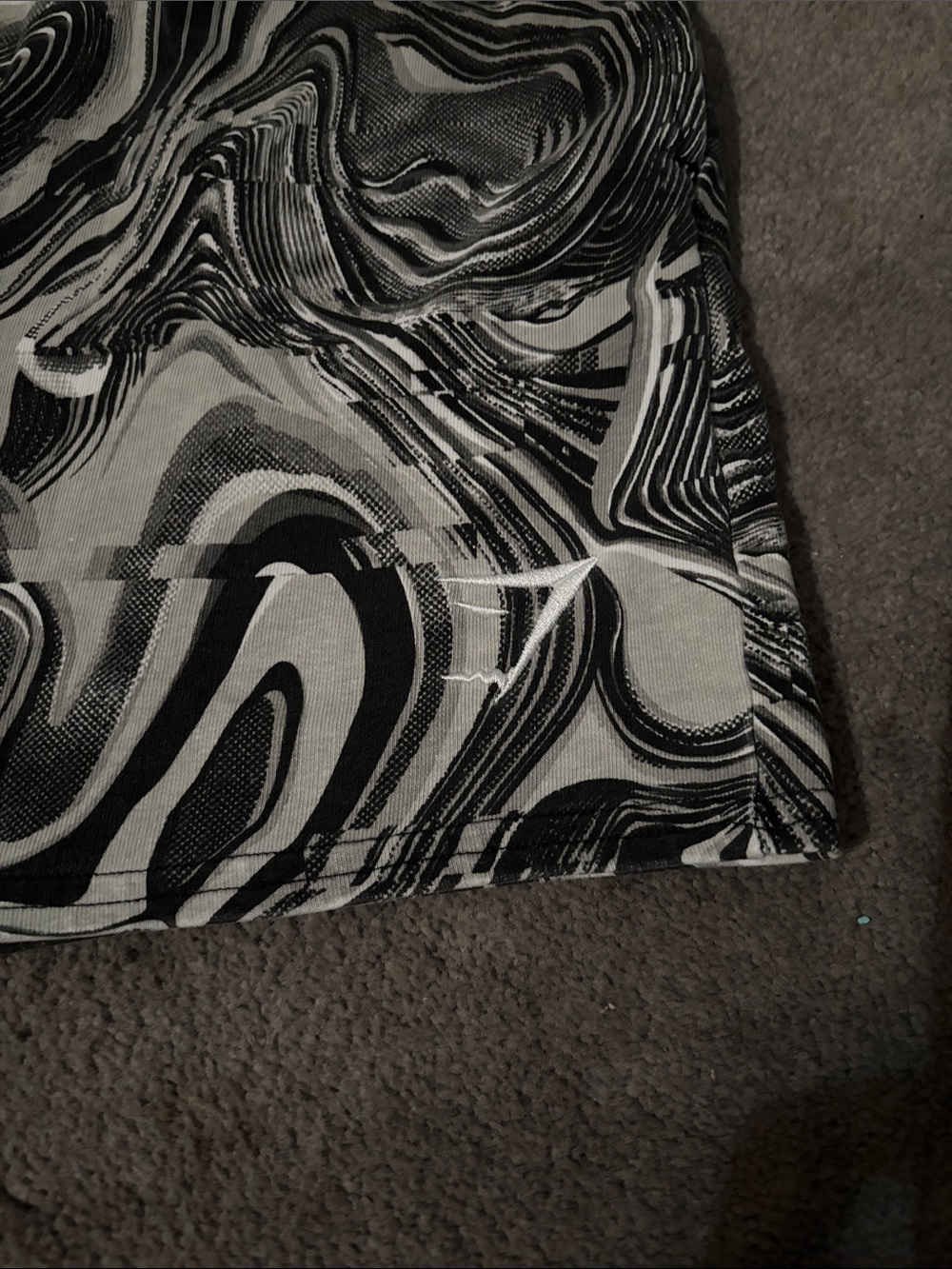 Gymshark Black and White Patterned Workout Shorts